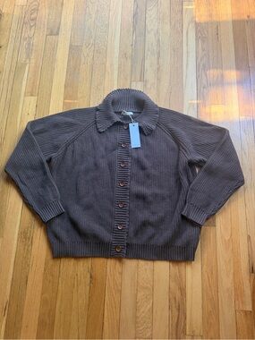 NEW Neuflora brown button up cardigan